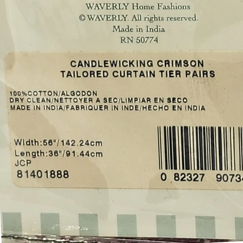 Vintage Waverly Floral Tier Curtains 56x36 Rod Pocket Country Cottage Kitchen